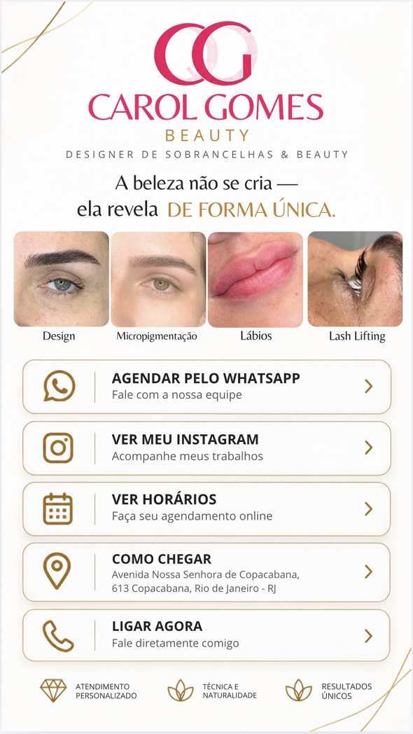 Carol Gomes Beauty — cartão digital